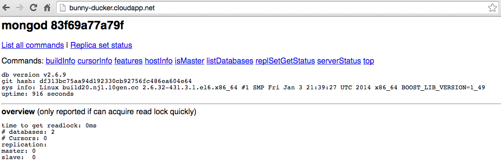 Mongo Http Interface